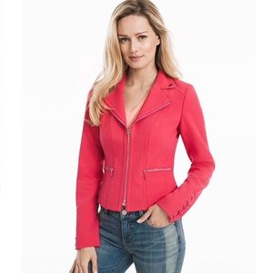 White House Black Market Moto Jacket Size 10